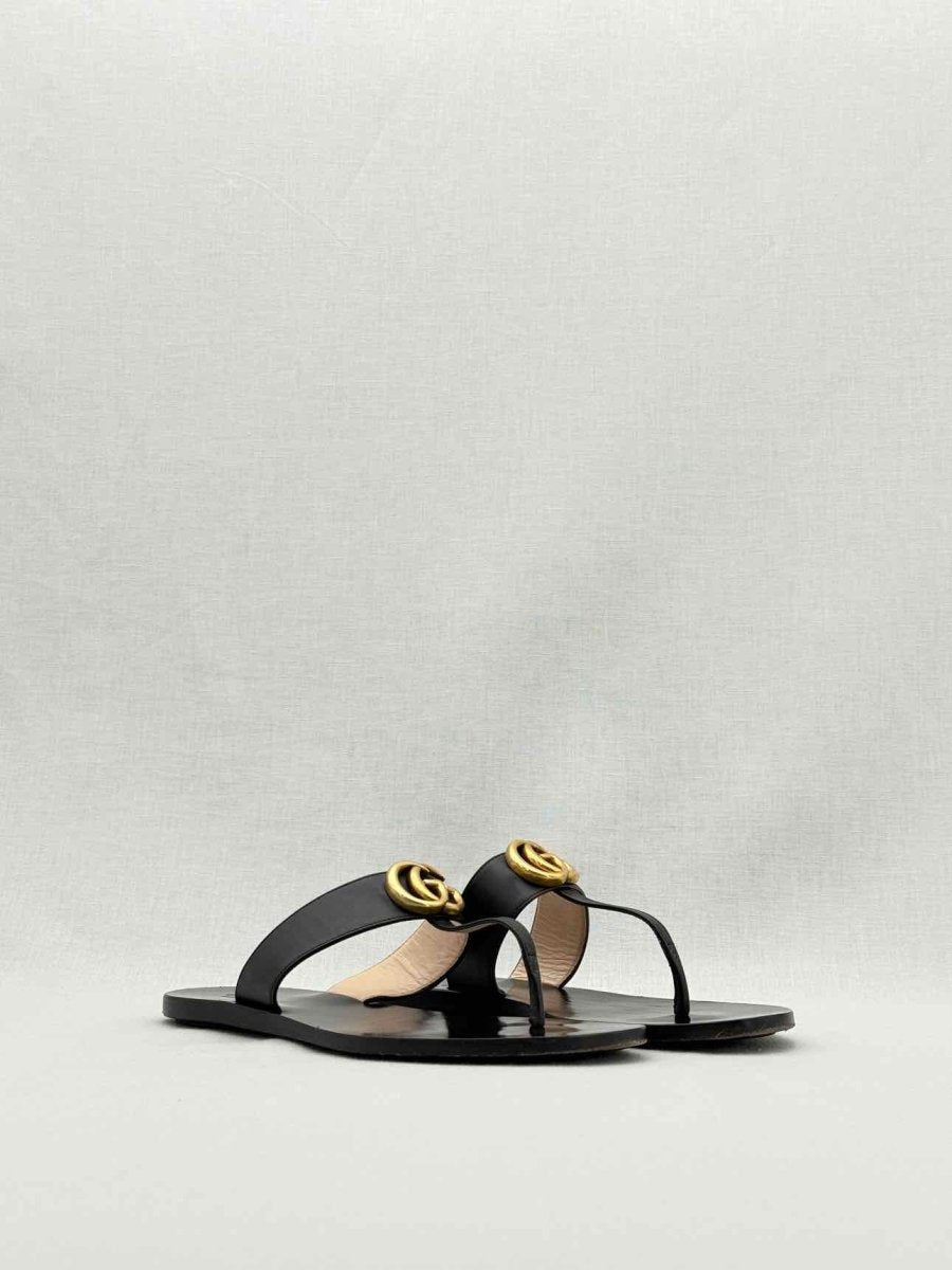 Pre - loved GUCCI GG Black Size EU 37.5 Flats at Reems Closet