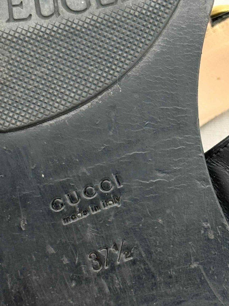 Pre - loved GUCCI GG Black Size EU 37.5 Flats at Reems Closet