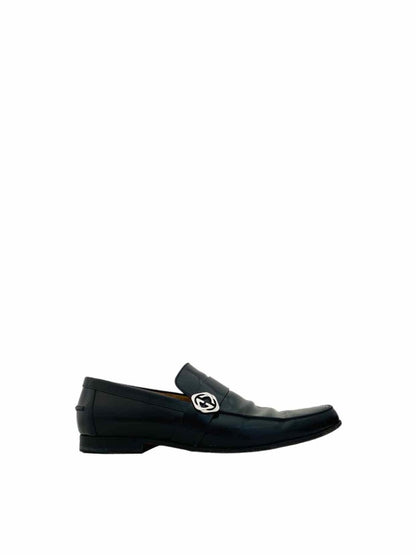 Pre-loved GUCCI GG Logo Black Size EU 42.5 Loafers at Reems Closet