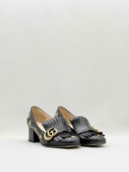 Pre - loved GUCCI GG Marmont fringed Black Size EU 35 Pumps at Reems Closet