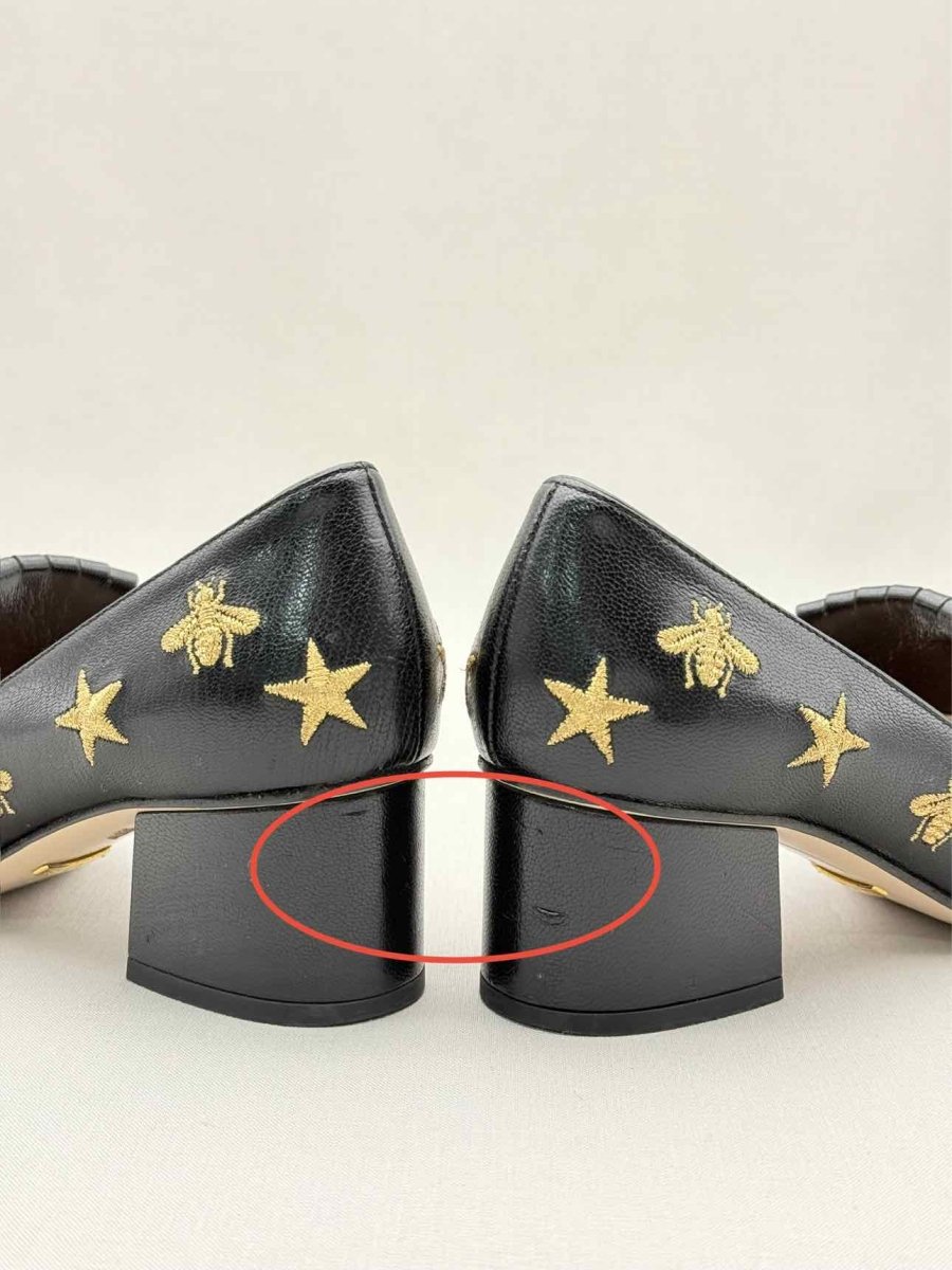 Pre - loved GUCCI GG Marmont fringed Black Size EU 35 Pumps at Reems Closet