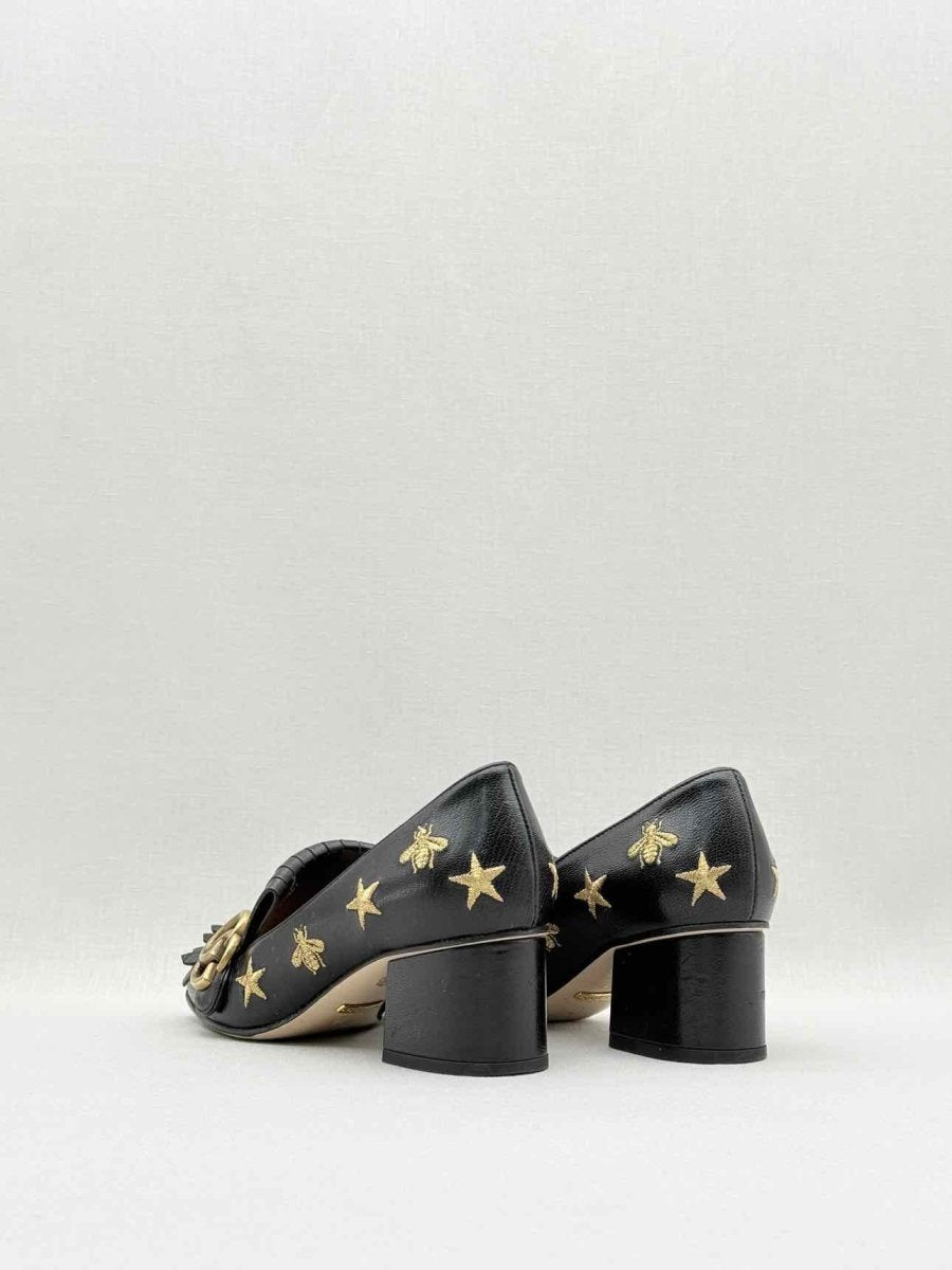 Pre - loved GUCCI GG Marmont fringed Black Size EU 35 Pumps at Reems Closet