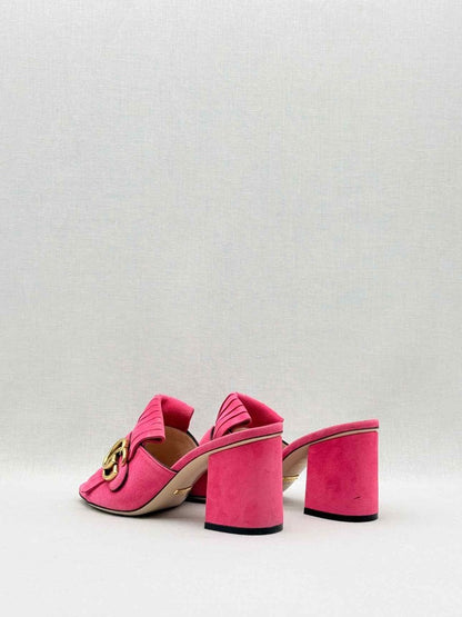 Pre - loved GUCCI GG Marmont Pink Size EU 35 Mules at Reems Closet