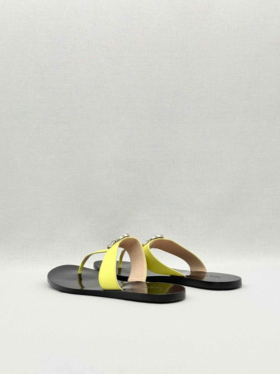 Pre - loved GUCCI GG Marmont Yellow Size EU 37.5 Sandals at Reems Closet