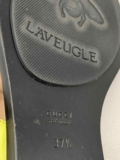 Pre - loved GUCCI GG Marmont Yellow Size EU 37.5 Sandals at Reems Closet