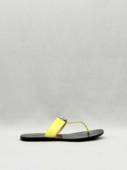 Pre - loved GUCCI GG Marmont Yellow Size EU 37.5 Sandals at Reems Closet