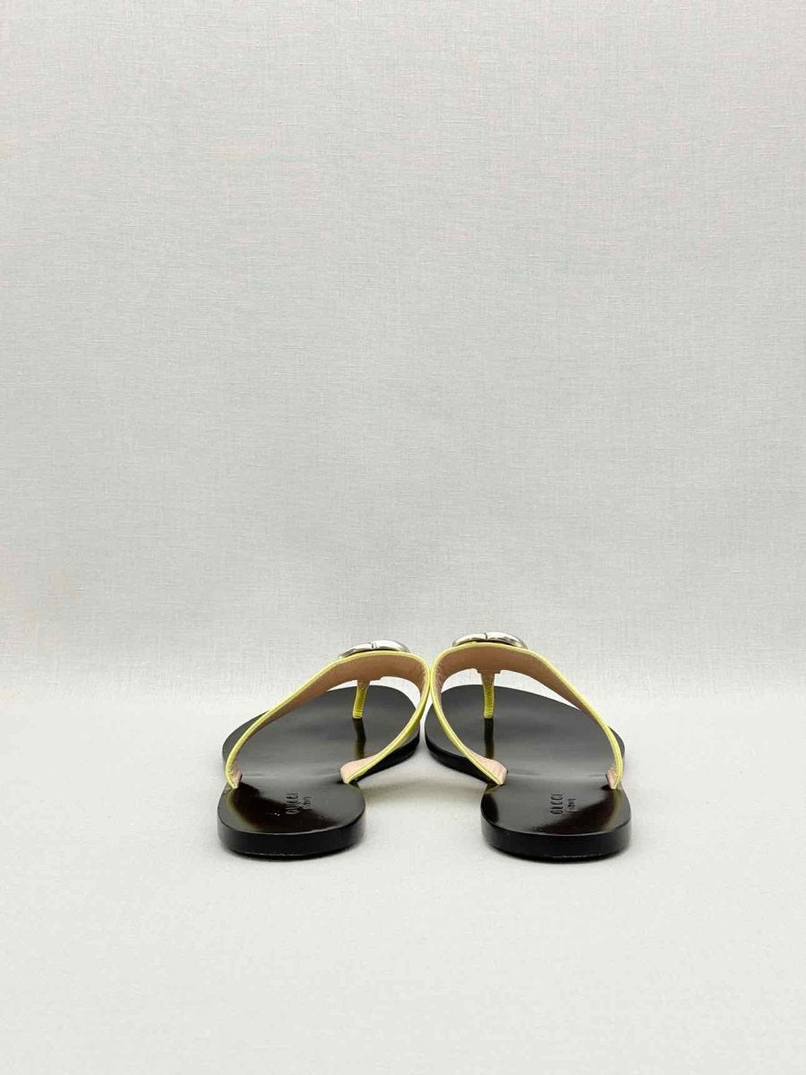 Pre - loved GUCCI GG Marmont Yellow Size EU 37.5 Sandals at Reems Closet