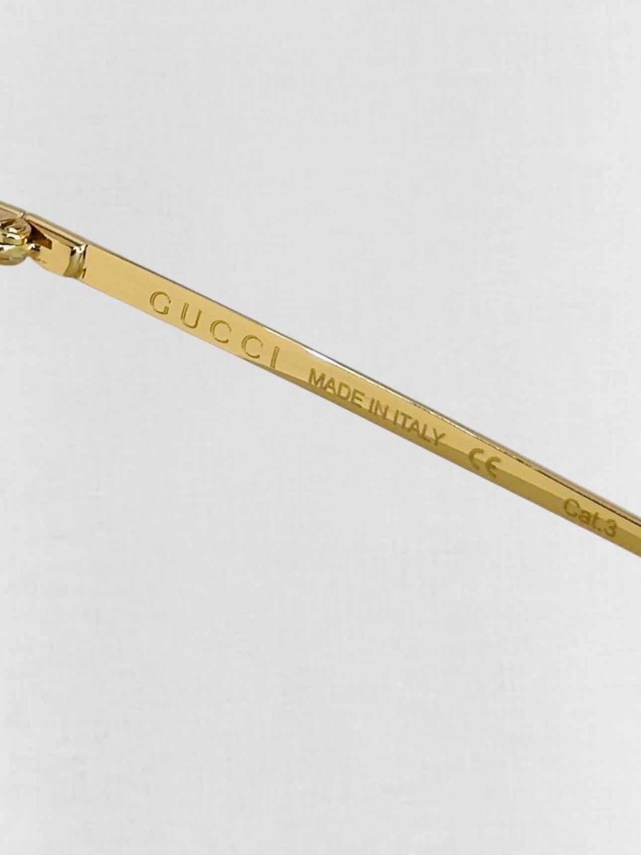 Pre - loved GUCCI Gold Tone Sunglasses at Reems Closet