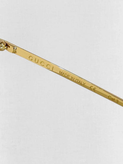 Pre - loved GUCCI Gold Tone Sunglasses at Reems Closet