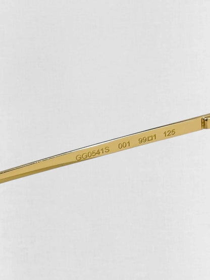 Pre - loved GUCCI Gold Tone Sunglasses at Reems Closet