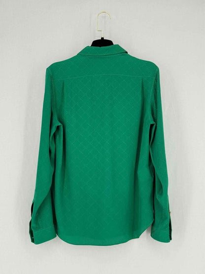 Pre - loved GUCCI Green GG Jacquard Size US 4 Shirt at Reems Closet