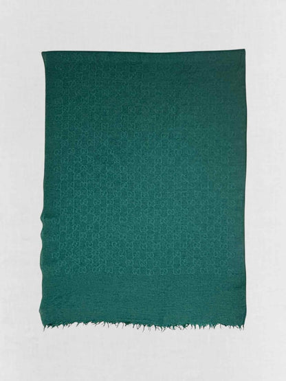 Pre - loved GUCCI Green GG Scarf at Reems Closet