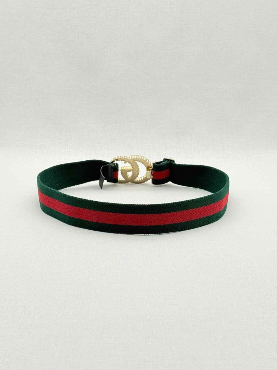 Pre - loved GUCCI Green & Red Belt at Reems Closet
