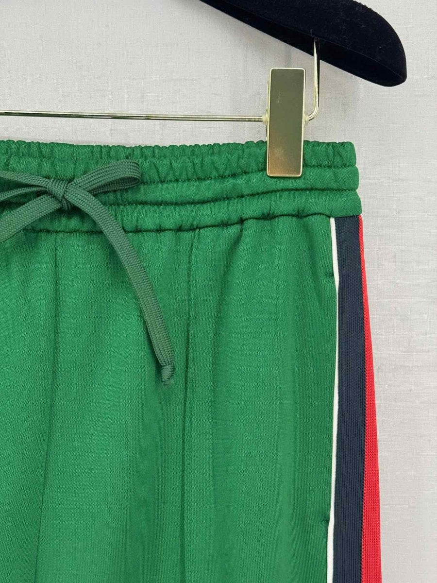 Pre - loved GUCCI Green Web Stripe Size US 0 Pants at Reems Closet
