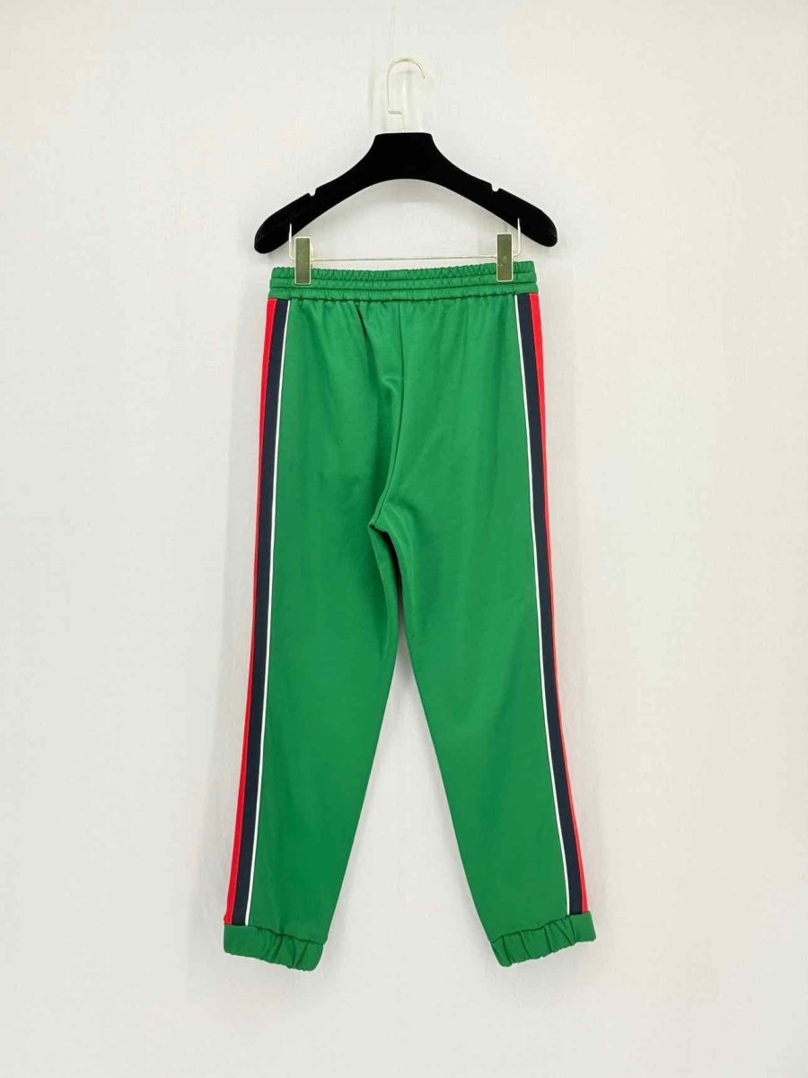 Pre - loved GUCCI Green Web Stripe Size US 0 Pants at Reems Closet