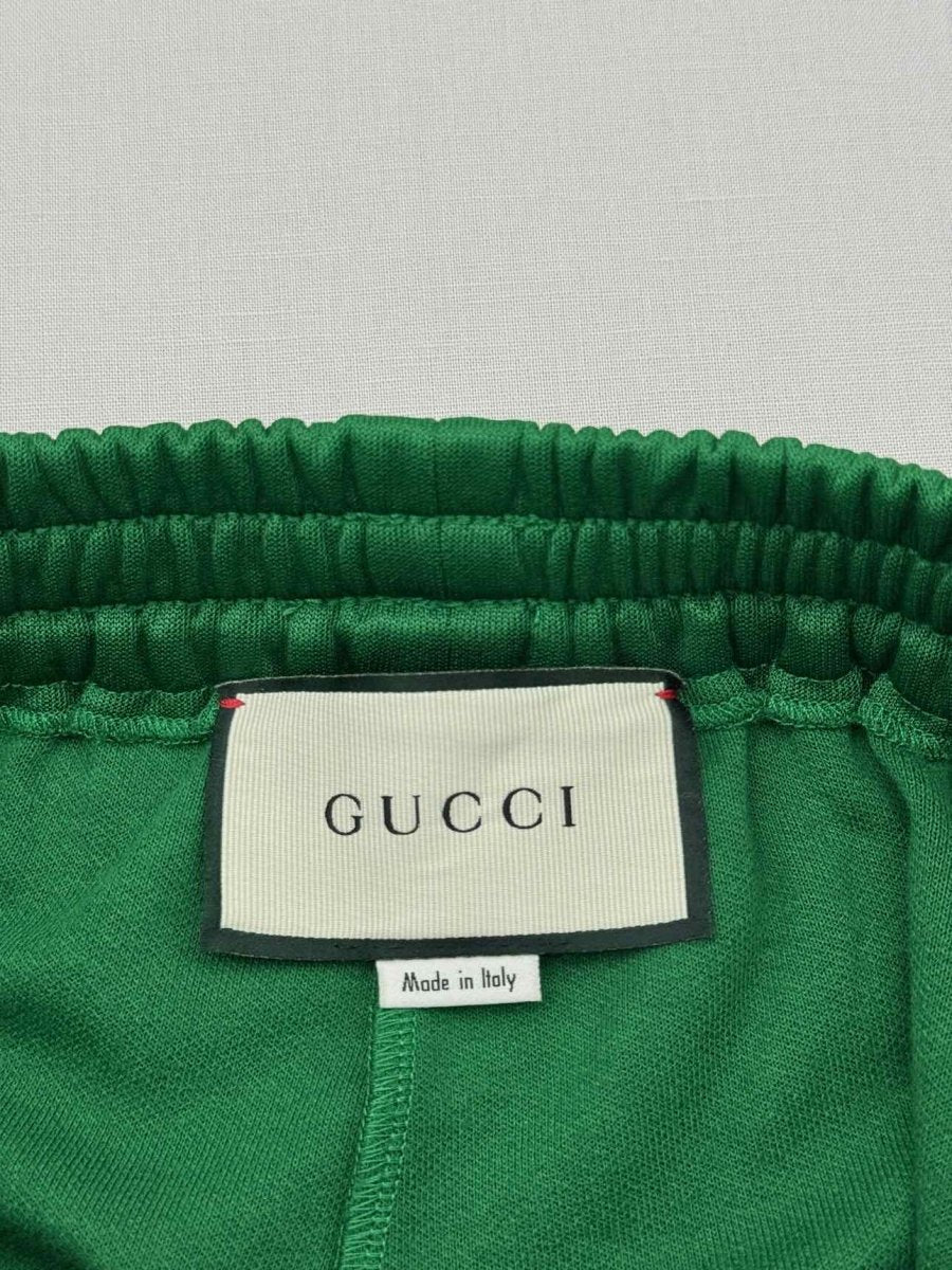 Pre - loved GUCCI Green Web Stripe Size US 0 Pants at Reems Closet