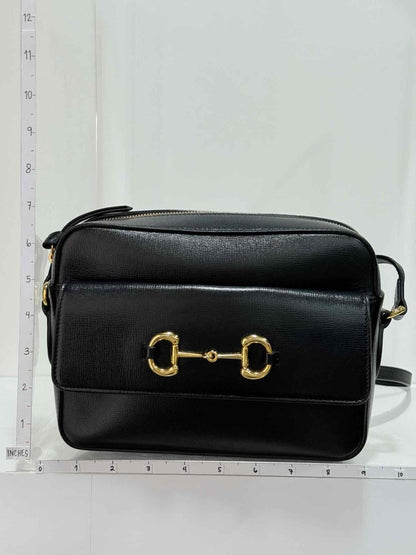 Pre-loved GUCCI Horsebit 1955 Black Shoulder Bag at Reems Closet