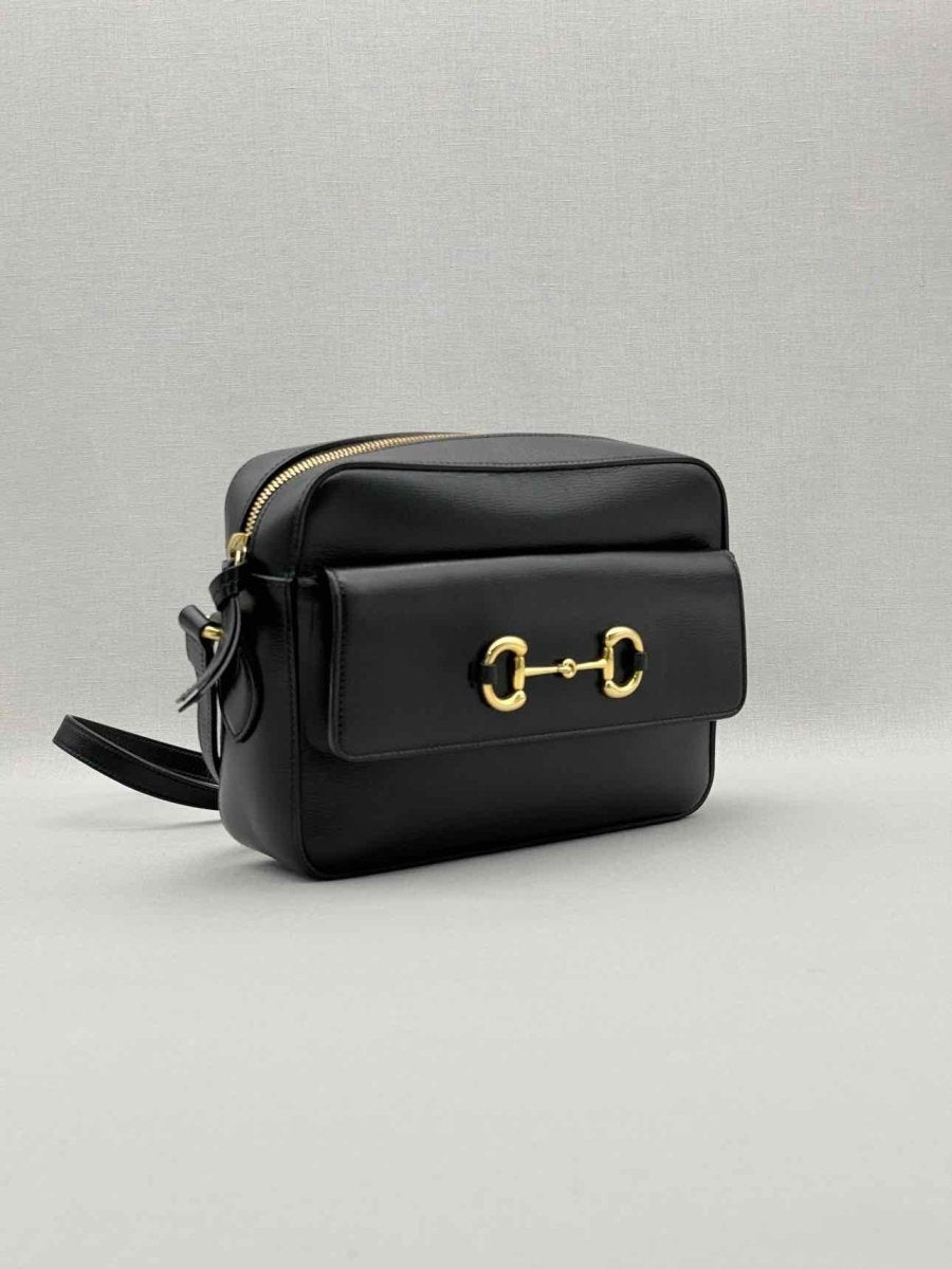 Pre-loved GUCCI Horsebit 1955 Black Shoulder Bag at Reems Closet
