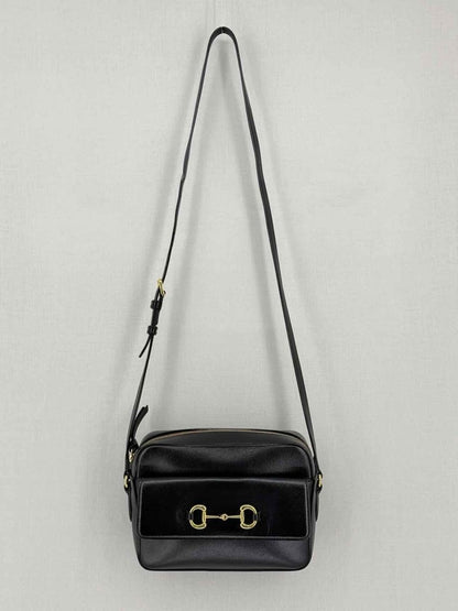 Pre-loved GUCCI Horsebit 1955 Black Shoulder Bag at Reems Closet