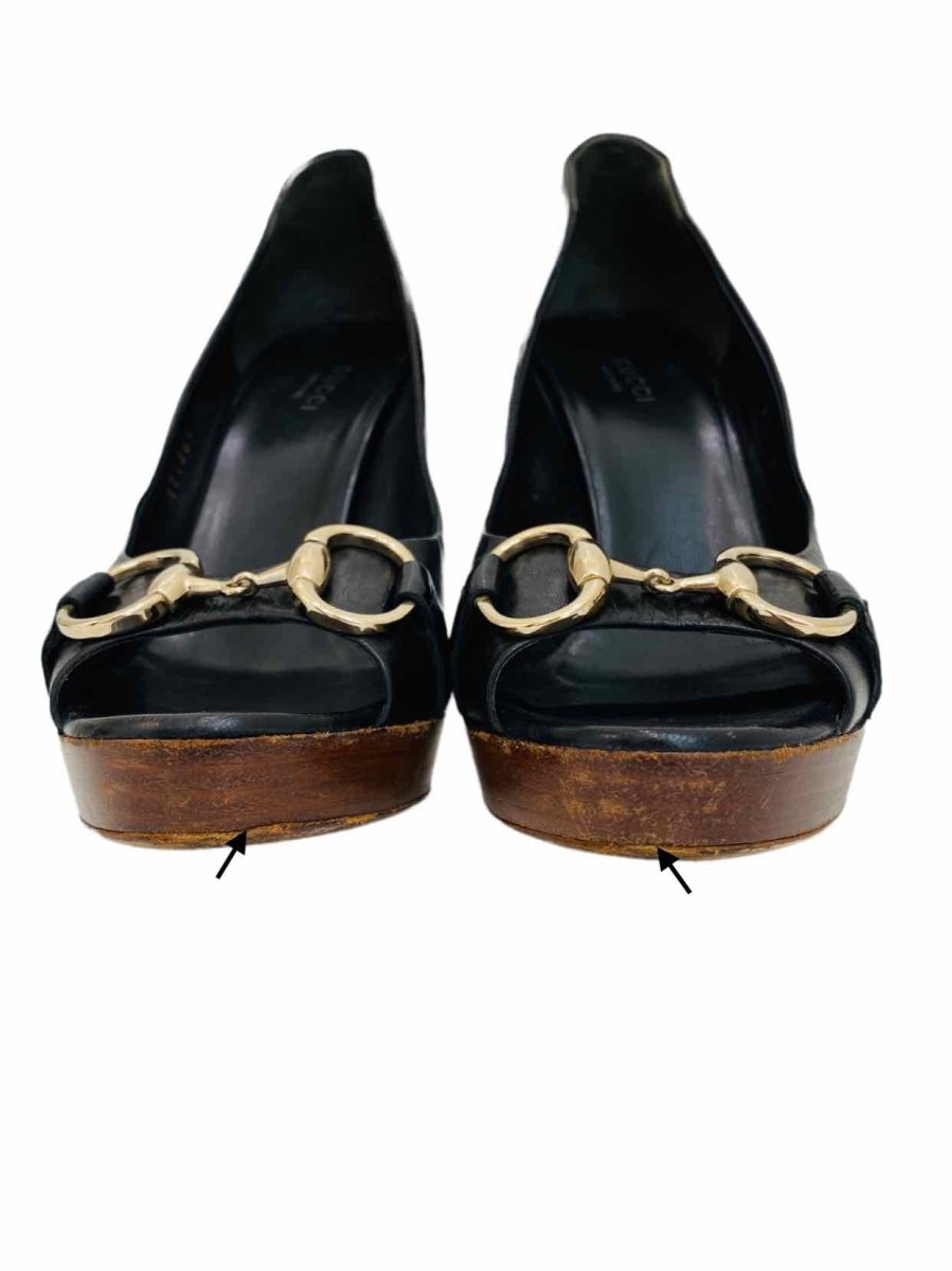 Pre - loved GUCCI Horsebit Black Pumps 36 at Reems Closet