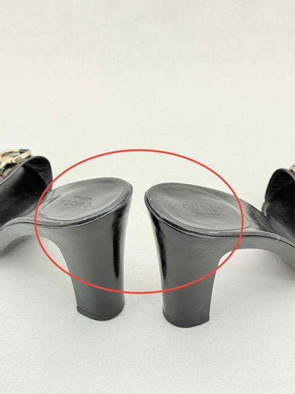 Pre - loved GUCCI Horsebit Black Size EU 39 Mules at Reems Closet