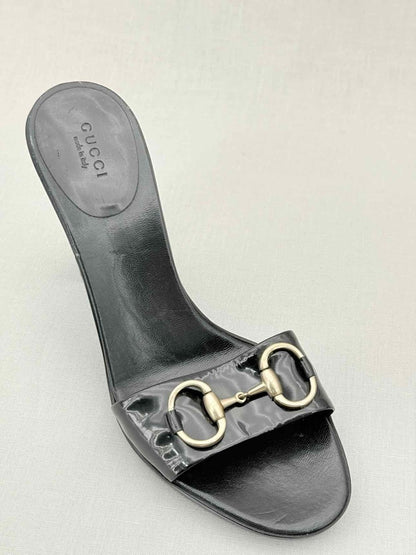 Pre - loved GUCCI Horsebit Black Size EU 39 Mules at Reems Closet