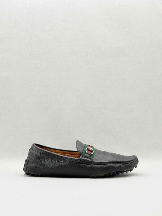 Pre - loved GUCCI Horsebit Black Size EU 46 Flats at Reems Closet