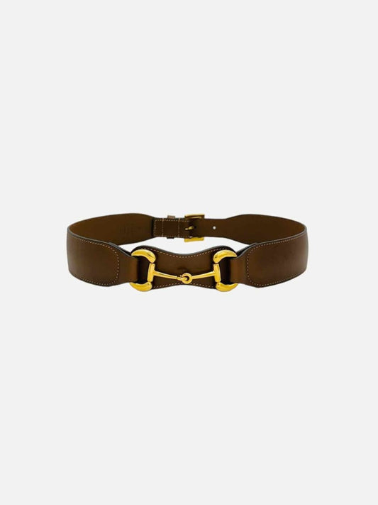 Pre-loved GUCCI Horsebit Brown Belt from Reems Closet