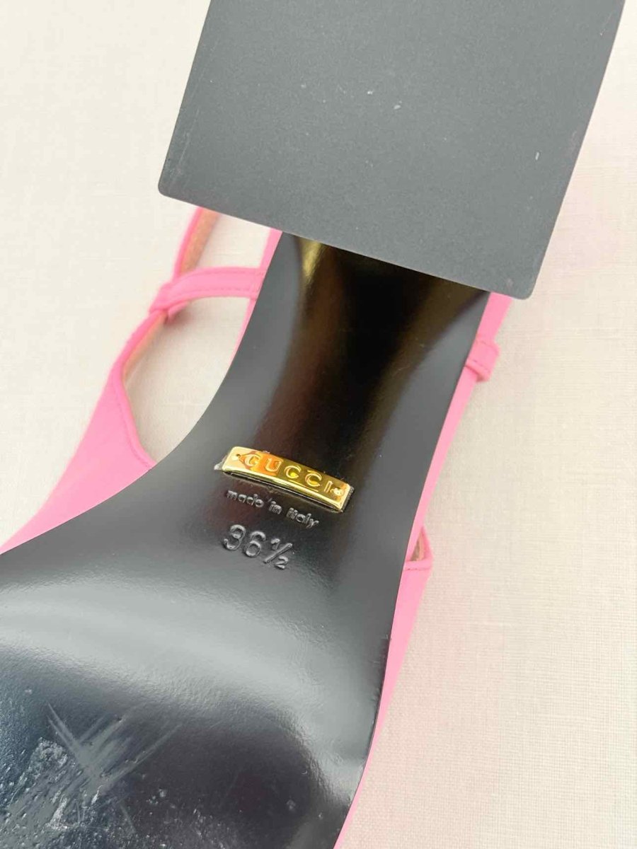 Pre - loved GUCCI Horsebit Pink Size EU 36.5 Slingbacks at Reems Closet
