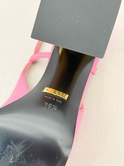 Pre - loved GUCCI Horsebit Pink Size EU 36.5 Slingbacks at Reems Closet