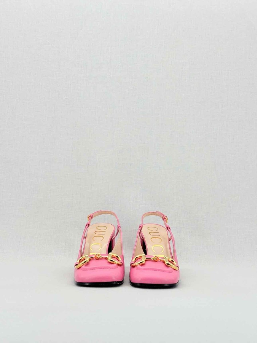 Pre - loved GUCCI Horsebit Pink Size EU 36.5 Slingbacks at Reems Closet