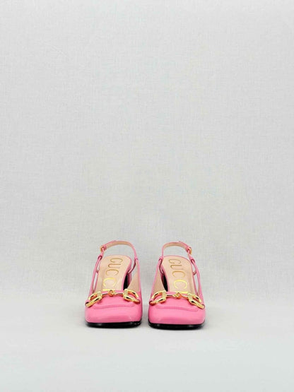Pre - loved GUCCI Horsebit Pink Size EU 36.5 Slingbacks at Reems Closet