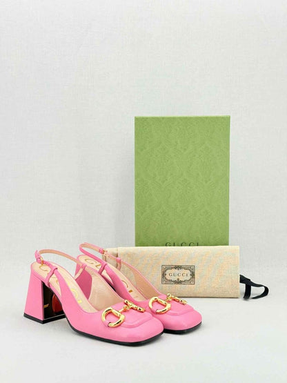 Pre - loved GUCCI Horsebit Pink Size EU 36.5 Slingbacks at Reems Closet