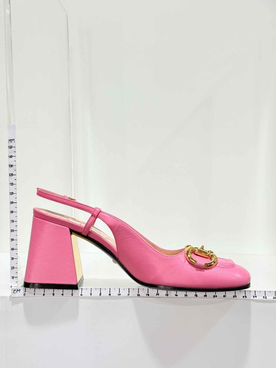 Pre - loved GUCCI Horsebit Pink Size EU 36.5 Slingbacks at Reems Closet