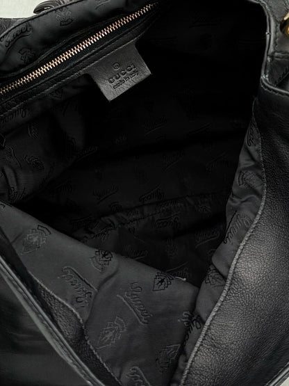 Pre - loved GUCCI Indy Black Hobo bag at Reems Closet