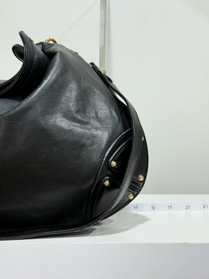 Pre - loved GUCCI Indy Black Hobo bag at Reems Closet