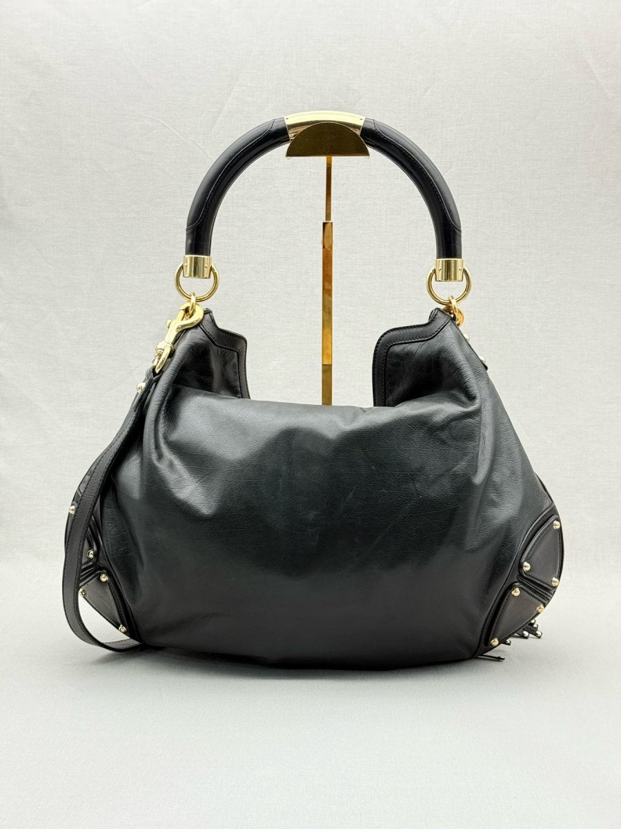 Pre - loved GUCCI Indy Black Hobo bag at Reems Closet