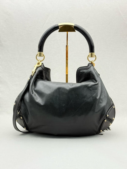 Pre - loved GUCCI Indy Black Hobo bag at Reems Closet