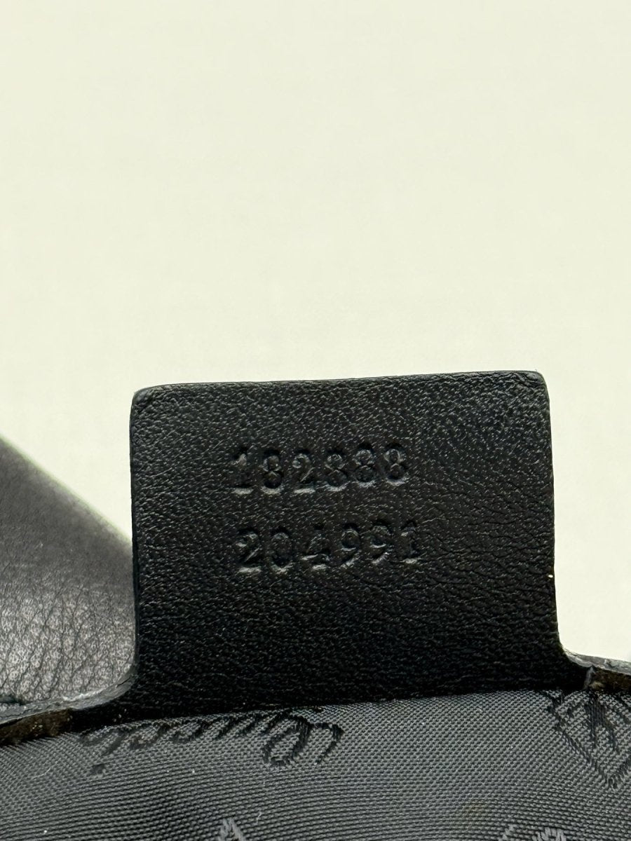 Pre - loved GUCCI Indy Black Hobo bag at Reems Closet