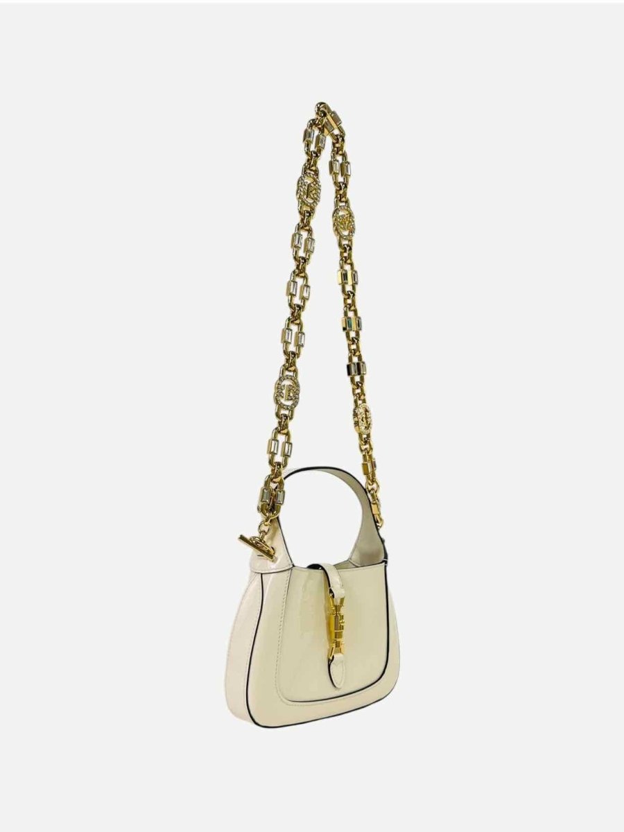 Pre - loved GUCCI Jackie 1961 White Hobo bag at Reems Closet