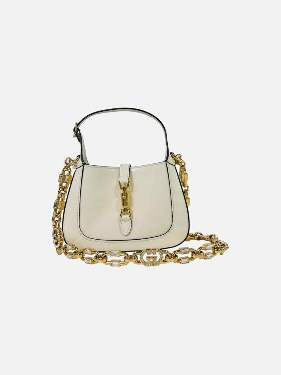 Pre - loved GUCCI Jackie 1961 White Hobo bag at Reems Closet