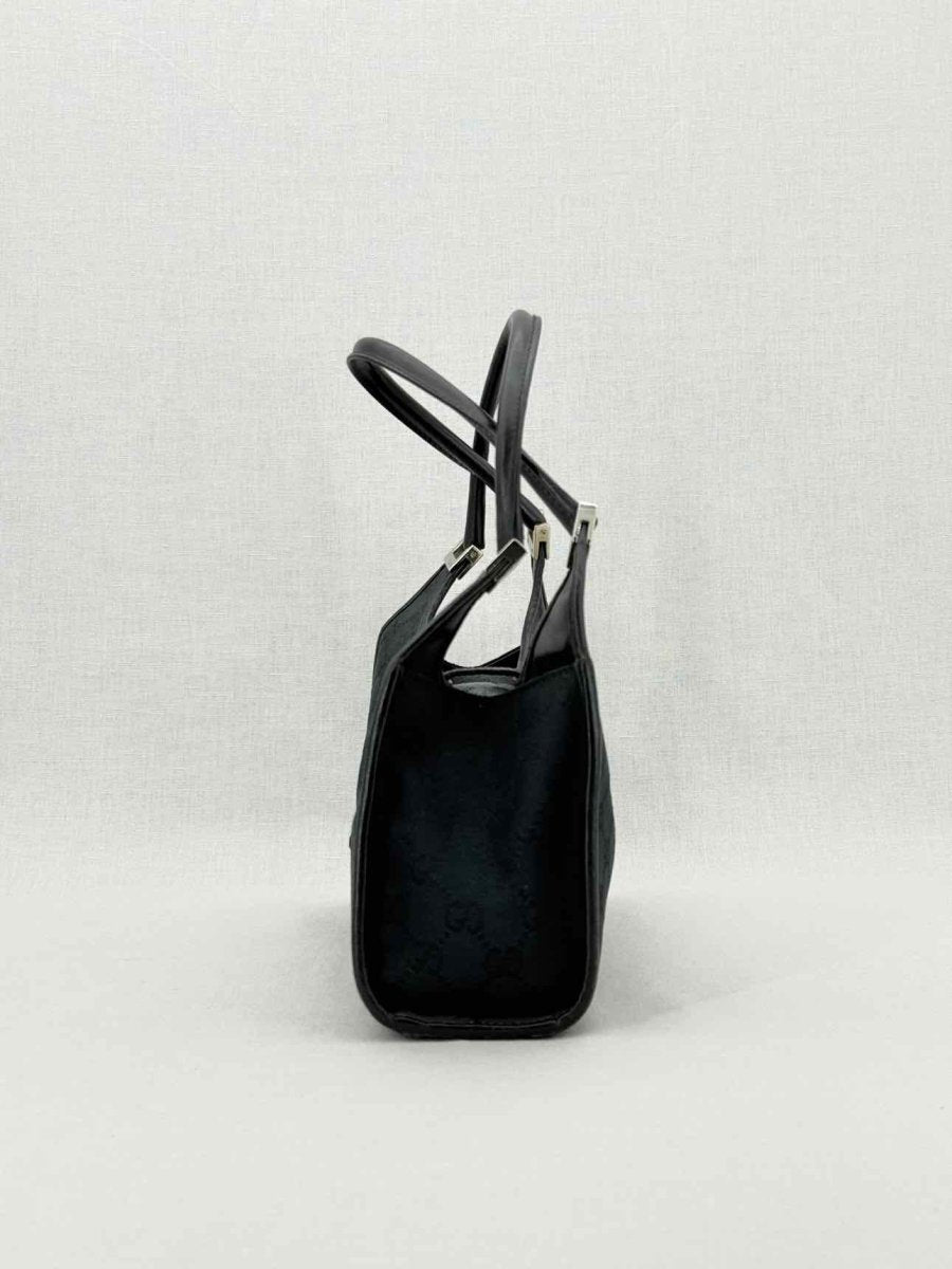 Pre - loved GUCCI Jackie Black GG Shoulder Bag at Reems Closet