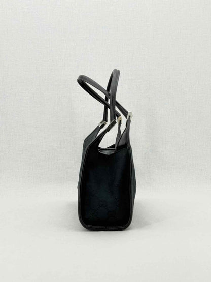 Pre - loved GUCCI Jackie Black GG Shoulder Bag at Reems Closet