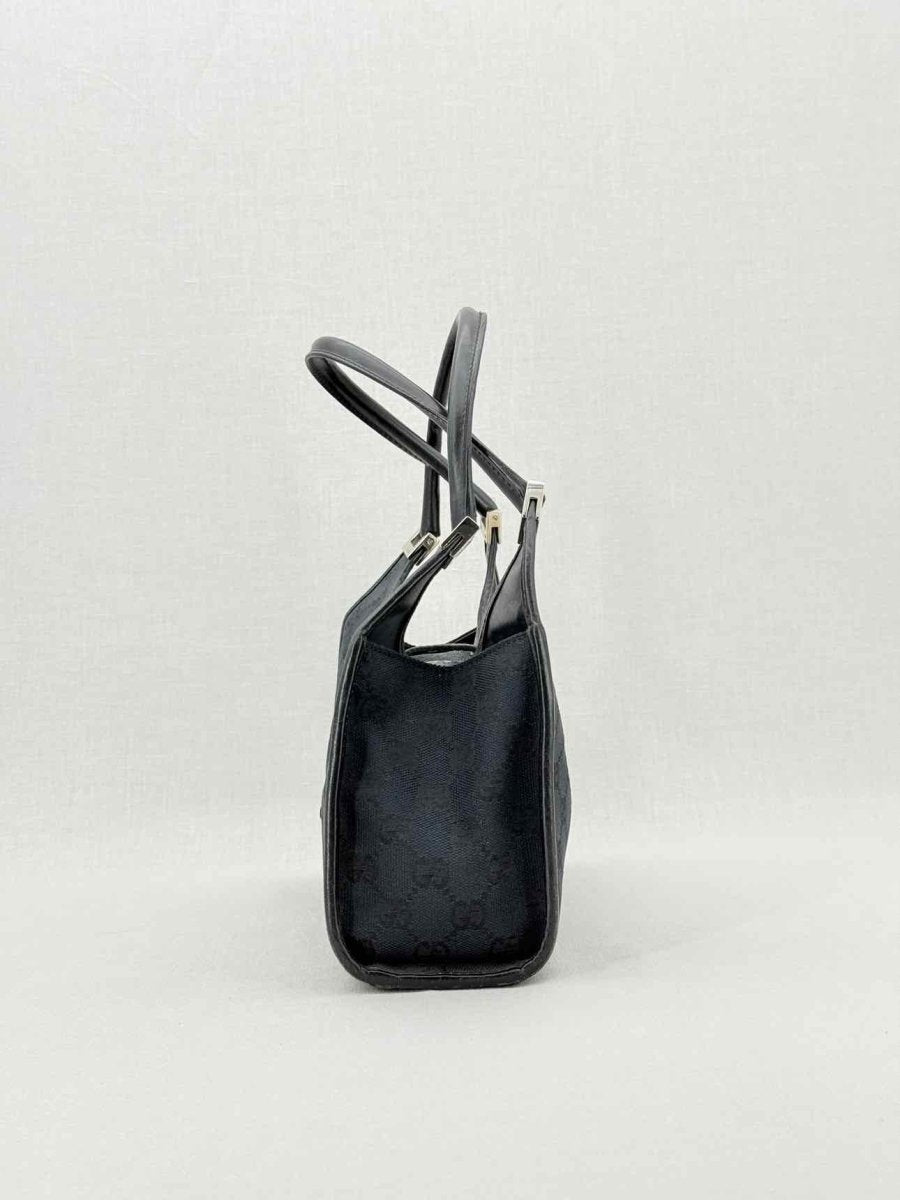 Pre - loved GUCCI Jackie Black GG Shoulder Bag at Reems Closet