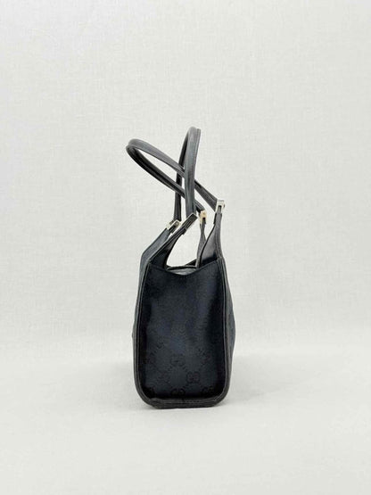 Pre - loved GUCCI Jackie Black GG Shoulder Bag at Reems Closet