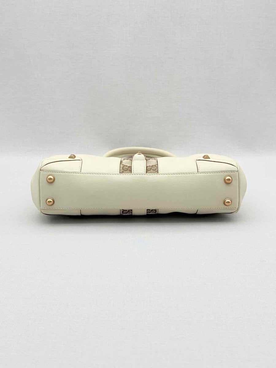 Pre-loved GUCCI Jackie Nailhead Beige GG Hobo bag at Reems Closet