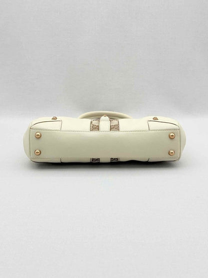 Pre-loved GUCCI Jackie Nailhead Beige GG Hobo bag at Reems Closet