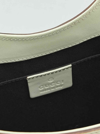 Pre-loved GUCCI Jackie Nailhead Beige GG Hobo bag at Reems Closet
