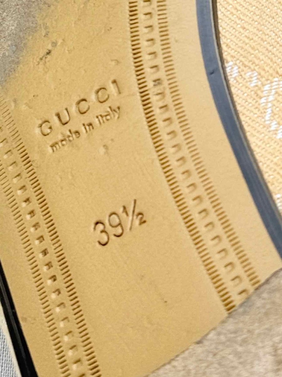 Pre - loved GUCCI Jordaan Beige GG Size EU 39.5 Loafers at Reems Closet