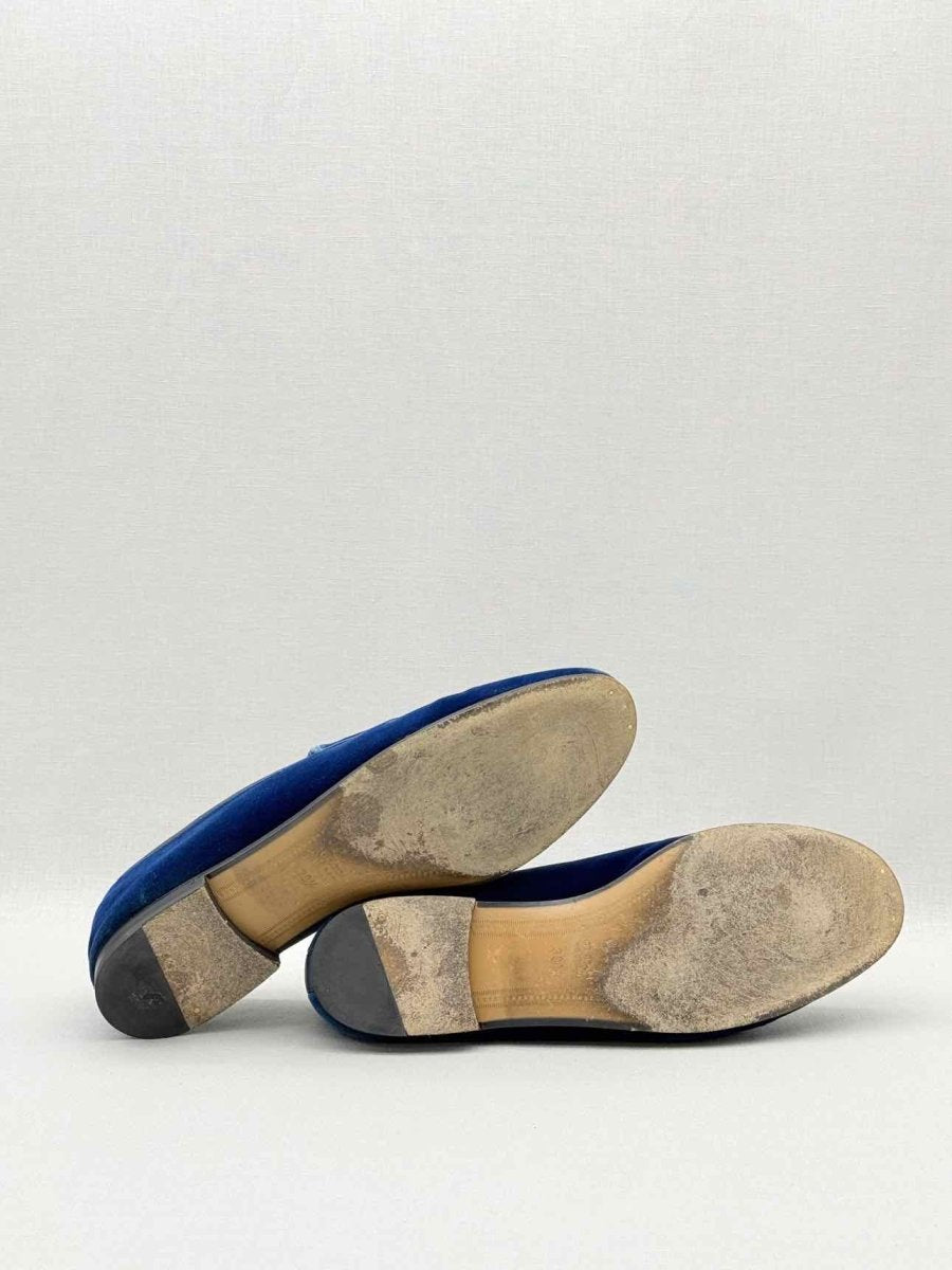 Pre - loved GUCCI Jordaan Blue Size EU 39.5 Loafers at Reems Closet